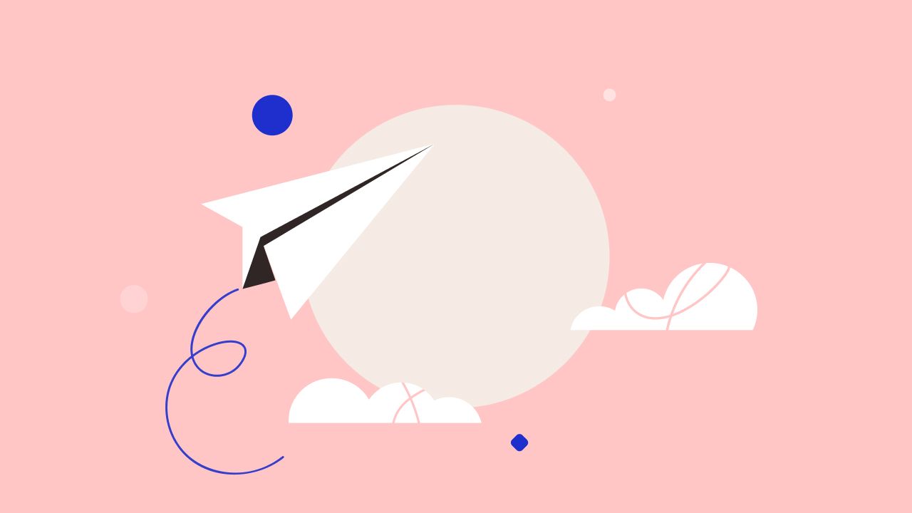 cartoon image of a paper plane